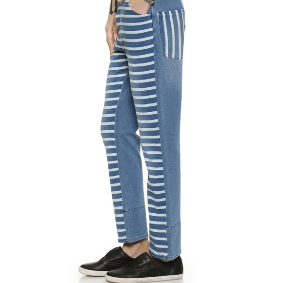 SASS & BIDE Facing North Striped Pants Indigo - Picture 3 of 5